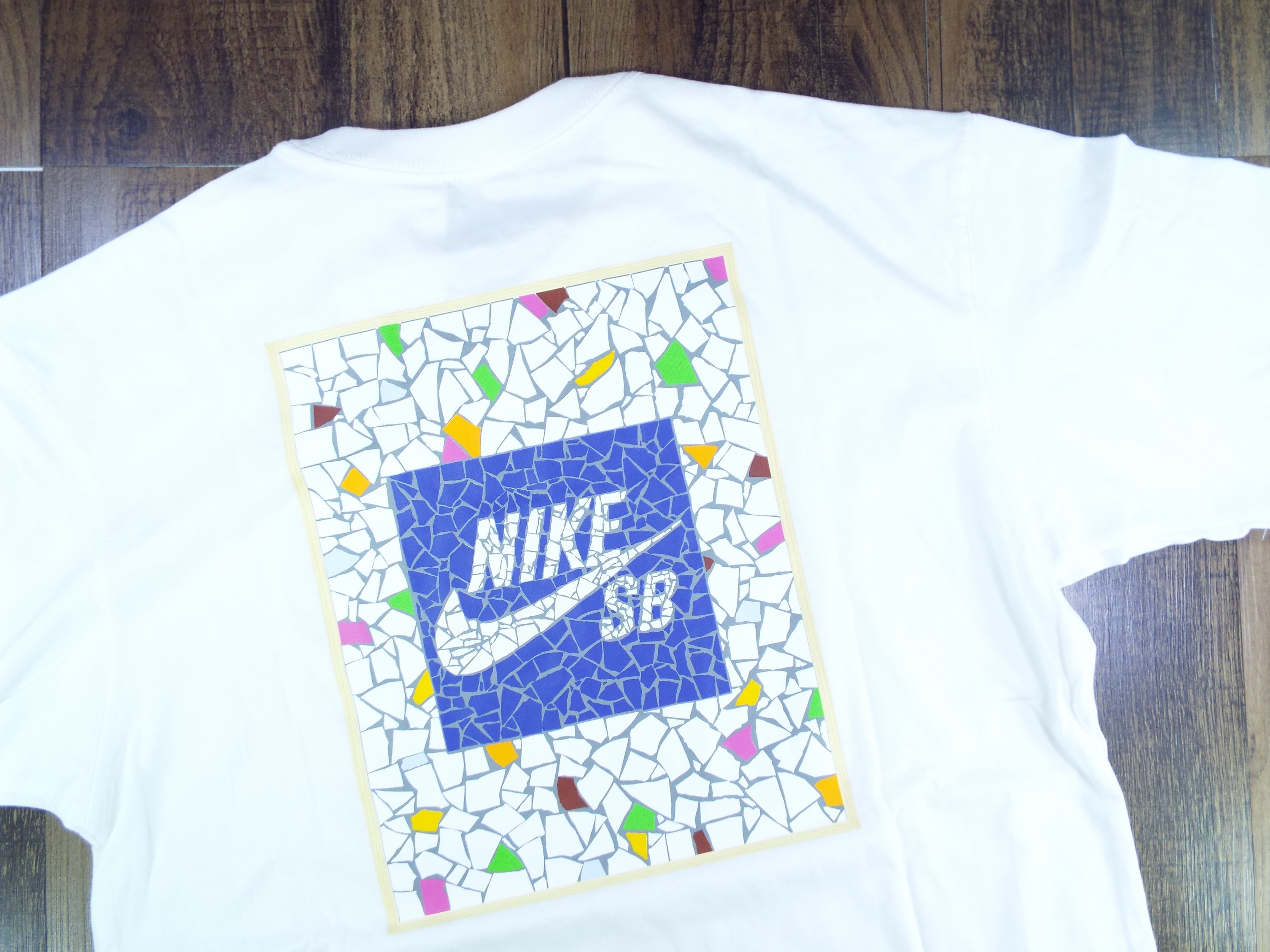 Nike SB Mosaic T-Shirt - White | Detroit City Skateboards